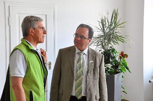 Lahrs Oberbürgermeister Wolfgang G. Müller (links) mit seinem Seelbacher Kollegen Thomas Schäfer.  Foto: Klaus