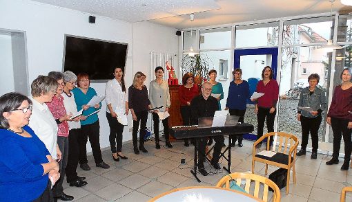 Chor-y-Feen singen unter Leitung von Herbert Meßmer im Brenzheim.  Foto: Schrader Foto: Schwarzwälder-Bote