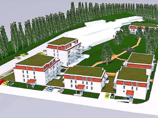 So sollen die neuen Gebäude auf dem Akad-Gelände aussehen.  Foto: Animation: Imolar