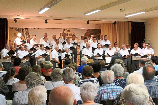 Die Kippenheimer Sänger begeisterten beim Sommerkonzert ebenso wie ihre Kollegen aus Kippenheimweiler das Publikum.  Foto: MGV