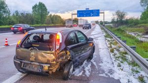 Chaos nach Graupelschauer: Mehrere Unfälle mit Verletzten auf der A5 bei Aopenweier