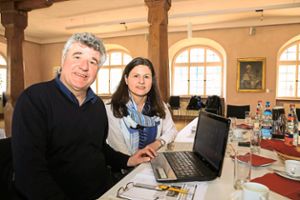 Die Projektverantwortlichen: Udo Wenzl und Heike Schillinger von der Stadtverwaltung  Foto: dec