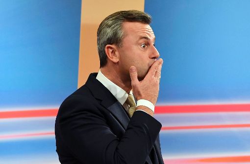 Huch, das war nichts: der Verlierer der österreichischen Präsidentenwahl Norbert Hofer. Foto: AFP