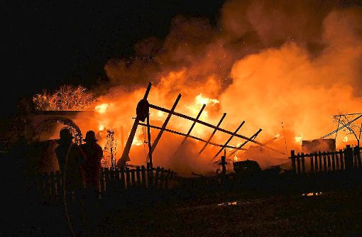 Ein Großbrand wütete Heiligabend auf dem Campingplatz in Schuttern.  Foto: Künstle Foto: Lahrer Zeitung