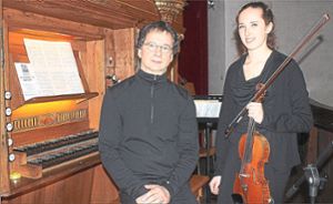 Organist Martin Groß und Felicitas Ohnmacht  Foto: Archiv: Haberer