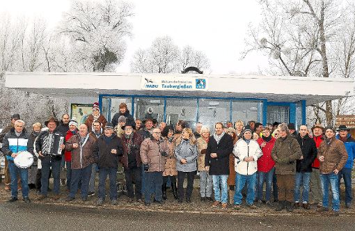 Die Teilnehmer des 25. deutsch-französischen Neujahrstreffens an der Nabu-Station in Kappel Foto: Birkle