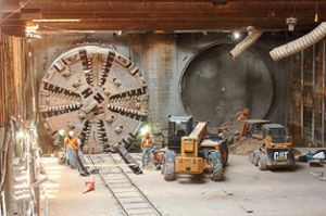 Die beiden Herrenknecht-Tunnelbohrmaschinen Harriet und Angeli arbeiten für die U-Bahn-Erweiterung der Gold Line in Los Angeles mit.   Foto: Herrenknecht