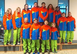 Die Kinder dse Seelbacher Ski-Clubs freuen sich auf die bevorstehende Saison, die sie in einem neuen Teamoutfit bestreiten werden.  Foto: Verein Foto: Lahrer Zeitung