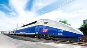 Macht am Sonntagmorgen erstmals Halt in Lahr: Der TGV des französischen Staatsunternehmen SNCF. Foto: privat Foto: Lahrer Zeitung