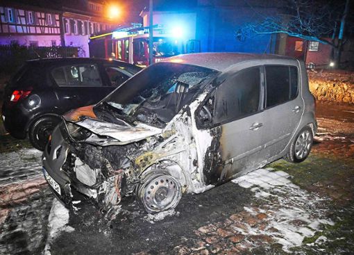 Erneut ist ein Fahrzeug in Mahlberg in Flammen aufgegangen – die Polizei schließt Brandstiftung nicht aus. Foto: Künstle