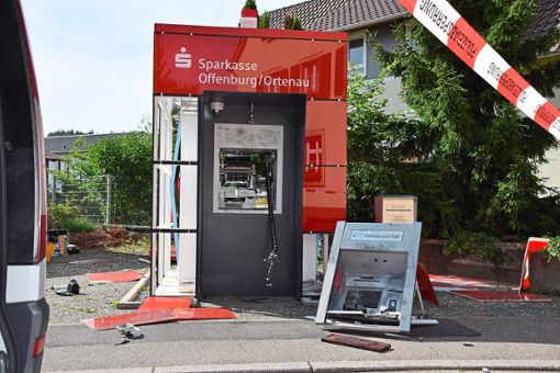 Der Geldautomat in Sulz wurde im Juni 2017 gesprengt. Foto: Braun Foto: Lahrer Zeitung