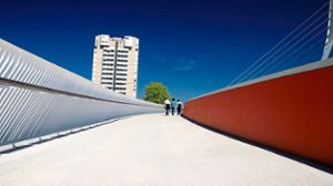 Dieses Bild von der Gartenschau-Brücke wurde von unseren Lesern zum besten Motiv des Fotowettbewerbs gekürt.  Foto: Harald Kurz Foto: Lahrer Zeitung
