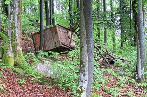 Im Stadtwald in Ettenheim wurden drei Jagdhochsitze zerstört. Foto: privat