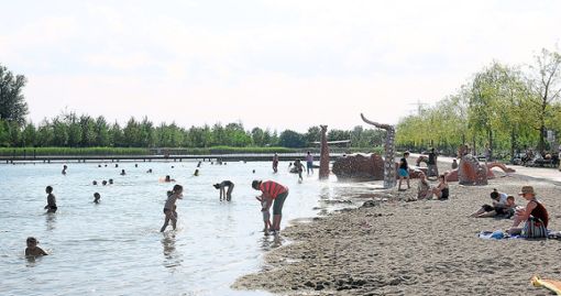 Badespaß am LGS-See. Und wie kommt das bei den Besuchern an? Foto: Baublies