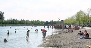 Badespaß am LGS-See. Und wie kommt das bei den Besuchern an? Foto: Baublies