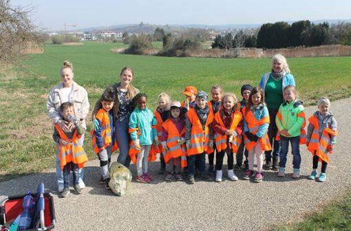 Die Gruppe vom Kindergarten Fürstenfeld hat auch fleißig mitgesammelt. Foto: Stadt Ettenheim