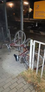Eines der beschädigten Fahrräder Foto: Polizei