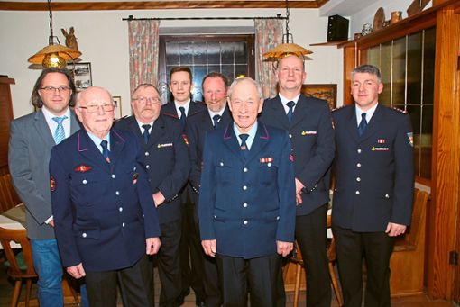 Bei der Feuerwehr Schuttertal wurden langjährige Mitglieder geehrt. Foto: Schmidt Foto: Lahrer Zeitung
