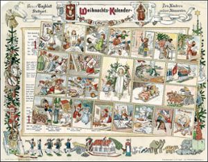 Auch der älteste gedruckte Weihnachtskalender ist zu sehen, den es 1904 als Beilage des Stuttgarter Tagblatts gab.  Foto: Museum