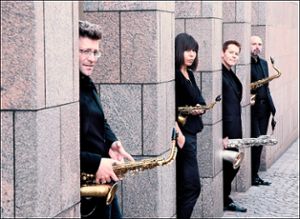 Das Raschèr Saxophone Quartet gibt am 13. Januar ein Neujahrskonzert im Bürgersaal in Ettenheim. Foto: Bröde Foto: Lahrer Zeitung