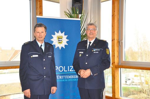 Polizeidirektor Peter Westermann (links) und Polizeipräsident Reinhard Renter stellten die Verkehrsstatistik vor. Foto: Röckelein