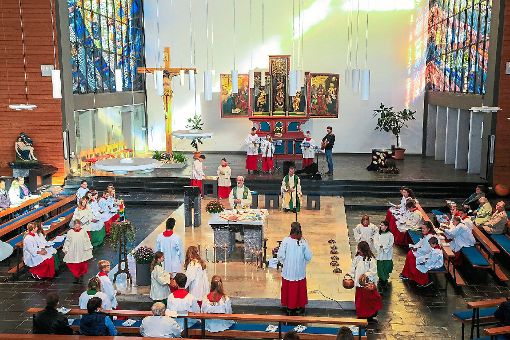Ein Gottesdienst mit Ministranten aus allen Pfarreien der Seelsorgeeinheit wurde am Sonntag in Kippenheim gefeiert. Foto: Decoux-Kone