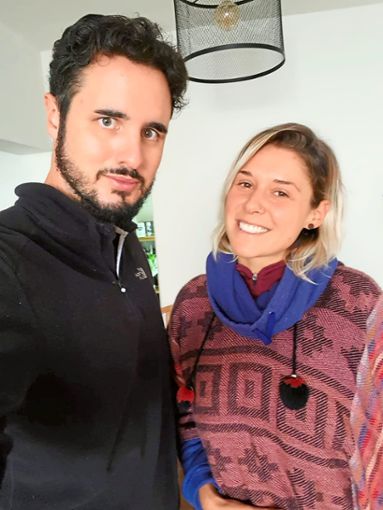 Manuel Schnebelt und Alina-Joy Pfau sind seit mehr als zwei Wochen in einer kleinen Wohnung in Cusco eingesperrt. Beide hoffen, so schnell wie möglich wieder nach Deutschland fliegen zu können.  Foto: privat