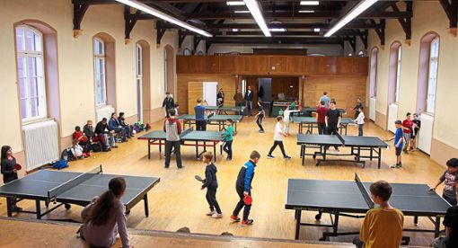 Voller Begeisterung kämpften die jungen Spieler bei den Minimeisterschaften im Tischtennis um jeden einzelnen Ball. Foto: Schnabl Foto: Lahrer Zeitung