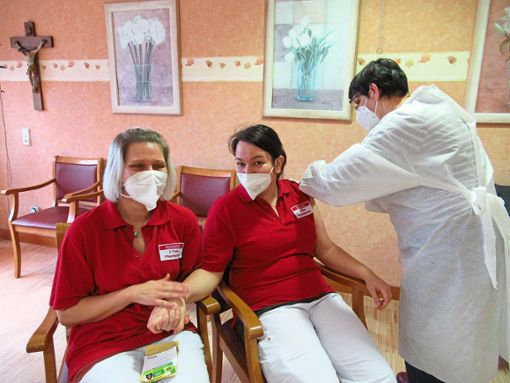 Mitarbeiter und Bewohner der Friesenheimer Senioreneinrichtung wurden gegen das Coronavirus geimpft.  Foto: Kursana