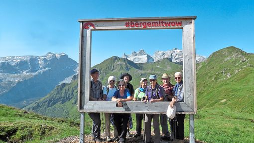 Rüstige Wandergruppe: Neun Mitglieder des Schwarzwaldvereins Seelbach waren nach längerer coronabedingter Pause im Montafon in Vorarlberg unterwegs. Foto: Verein