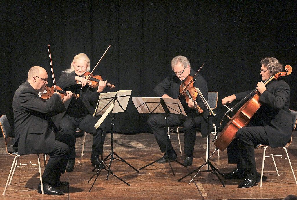 Das Antonin Quartett (von links): Frank Schilli, Anke-Bettina Melik, Rolf Schilli und Andrej Melik  Foto: Haberer