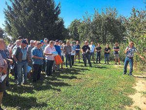 Zum Maisfeldtag in Orschweier trafen sich mehr als 100 Landwirte. Foto: Sebastian Fricker Foto: Lahrer Zeitung