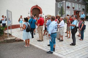Unter anderem haben die  Radler die Kirche in Ottenheim angesteuert.  Foto: Stude Foto: Lahrer Zeitung