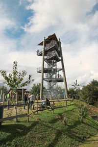 Der 18 Meter hohe Aussichtsturm ermöglicht eine tolle Aussicht auf die Rheinebene. Foto: Gemeinde Rust