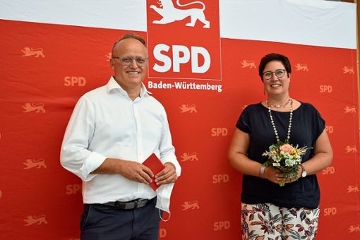 Das Kandidaten-Duo der SPD für die Landtagswahl: Karl-Rainer Kopf und Diana Frei überzeugten am Samstag. Foto: Armbruster