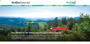 Das neue Wolftal Journal informiert Besucher der Orte Oberwolfach und Bad Rippoldsau-Schapbach über Neuigkeiten und Urlaubs-Angebote.  Screenshot: Fischer