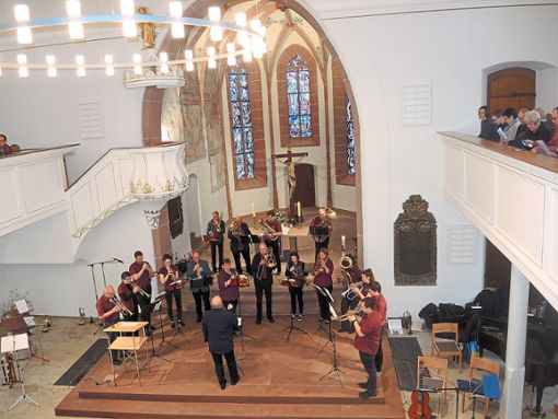 Der Posaunenchor unter der Leitung von Eric Küffer umrahmte den Gottesdienst musikalisch. Foto: Schwarzwälder Bote