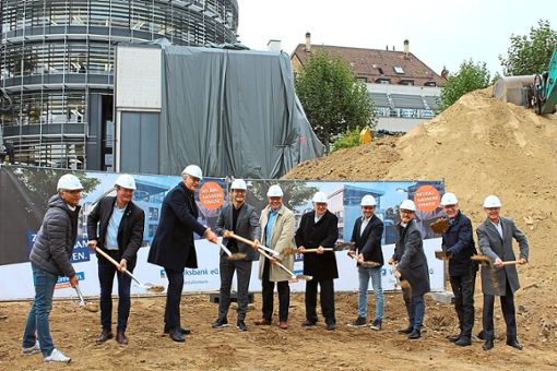 In der Gaswerkstraße in Offenburg errichtet die Volksbank für elf Millionen Euro ein neues Bürogebäude. Foto: Volksbank