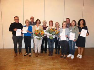 Zahlreiche Mitglieder sind bei der Hauptversammlung des Turnvereins Friesenheim für ihre langjährige Treue zum Verein ausgezeichnet worden. Foto: Bohnert-Seidel