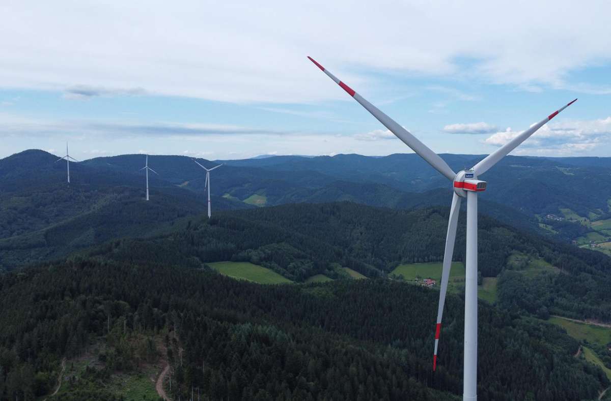 Der Windpark Hohenlochen mit vier Anlagen liegt auf den Gemarkungen Hausach und Oberwolfach.