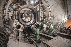 Herrenknecht bohrt für Stuttgart 21: Fast Dreiviertel aller Tunnel des Mega-Projekts sind schon vorangetrieben, auf mehr als 40 Kilometern Länge.  Foto: Moritz Krämer