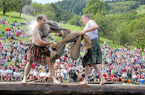 Auf Sackschlagen und die anderen Wettbewerbe bei den Highland Games muss man auch dieses Jahr verzichten.              Foto: Bohner