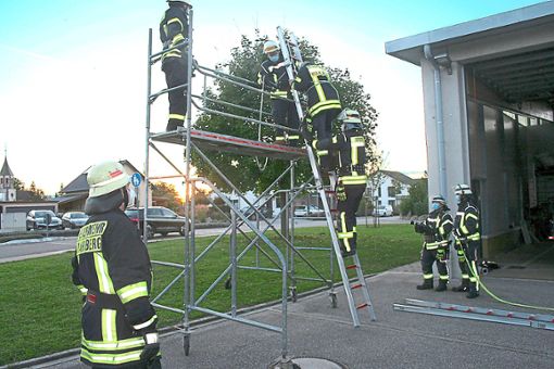 Die Mahlberger Feuerwehrleute haben seit September für das Leistungsabzeichen trainiert, Foto: Masson