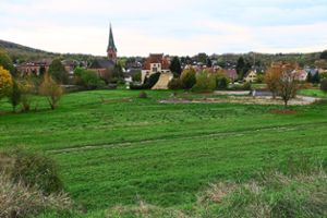 Ein neues Baugebiet entsteht in Heiligenzell hinter dem Pfarrhaus, dem ehemaligen Kloster und der Kirche.  Foto: Bohnert-Seidel Foto: Lahrer Zeitung