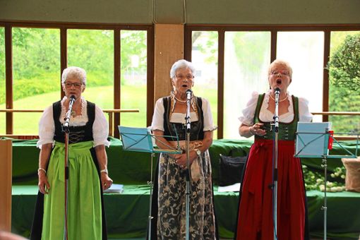 Die Singenden Hausfrauen haben den Seniorennachmittag in Schwanau musikalisch umrahmt. Immer wieder wurde gemeinsam gesungen. Foto: Lehmann Foto: Lahrer Zeitung