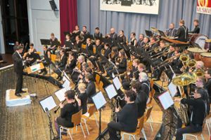 Legte einen überzeugenden Auftritt hin: der Musikverein Friesenheim unter der Leitung von  Marco Kaulke. Fotos: Bohnert-Seidel Foto: Lahrer Zeitung