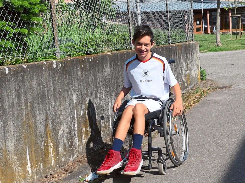 Der 13-jährige Loris Kientz aus Schuttern legte seine zehn Kilometer lange Strecke über mehrere Tage verteilt rollend zurück. Fotos: Bohnert-Seidel