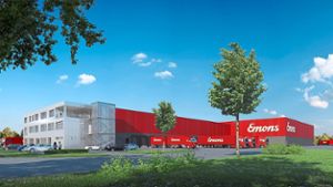 Diese 3D-Animation zeigt, wie der neue Firmensitz  von Emons bei seiner Fertigstellung aussehen wird. Animation: Freyler Foto: Lahrer Zeitung
