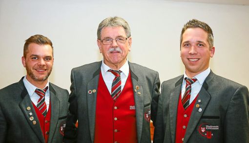 Die neuen Vorsitzenden des MV Kippenheim (von links): Pascal Krämer (Vorstand Musik), Josef Kupfer (Vorstand Technik) und Matthias Blum (Vorstand Finanzen) Foto: Lahrer Zeitung