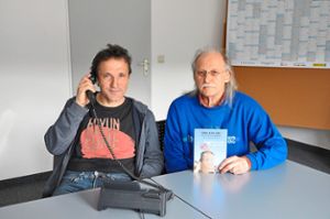 Am LZ-Telefon: Lukas Oßwald (links) und Werner Engelmann von der Linken Liste Foto: Maier Foto: Lahrer Zeitung